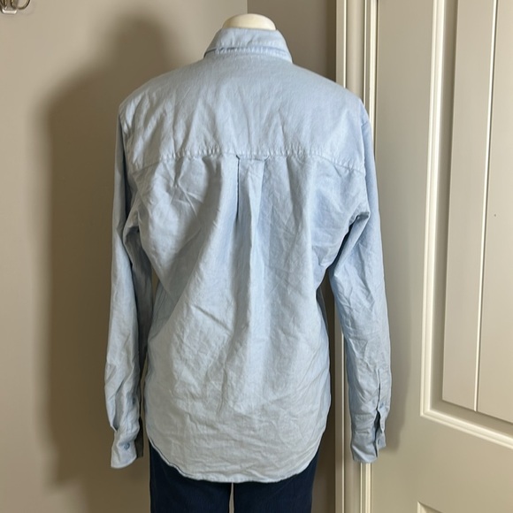 AMI Paris BUTTON DOWN AMI DE COEUR SHIRT Light Blue Unisex Sz 38 US 6 NEW - Picture 7 of 16